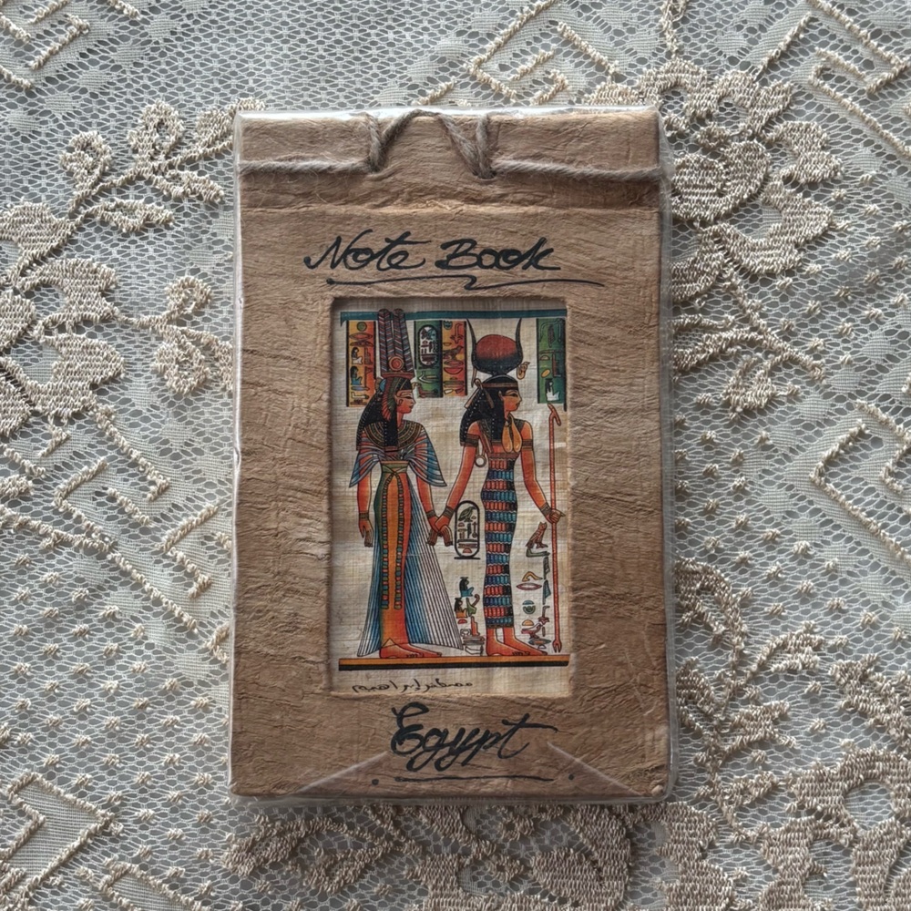 Handmade Egyptian Sisters Papyrus Journal Notebook Gift